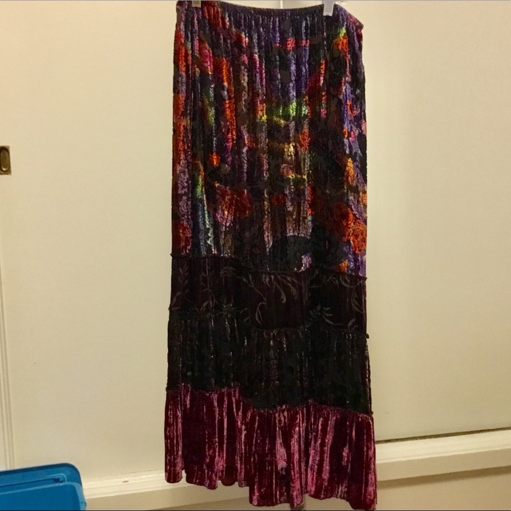 Chico’s long velvet skirt